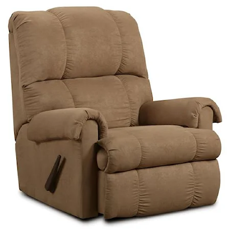 Casual Rolled Arm Recliner